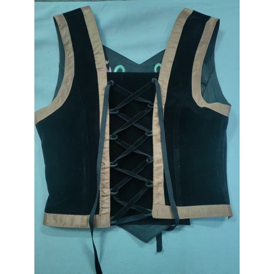 C60  ANNA CORSET frozen embroidery BROWN BORDER