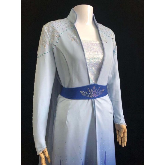 D87 Frozen2 Elsa underdress costume with full sequins version