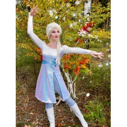 D87 Frozen2 Elsa underdress costume with full sequins version