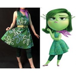 P268 women inside out movie cosplay disgust costume dress adult or kid