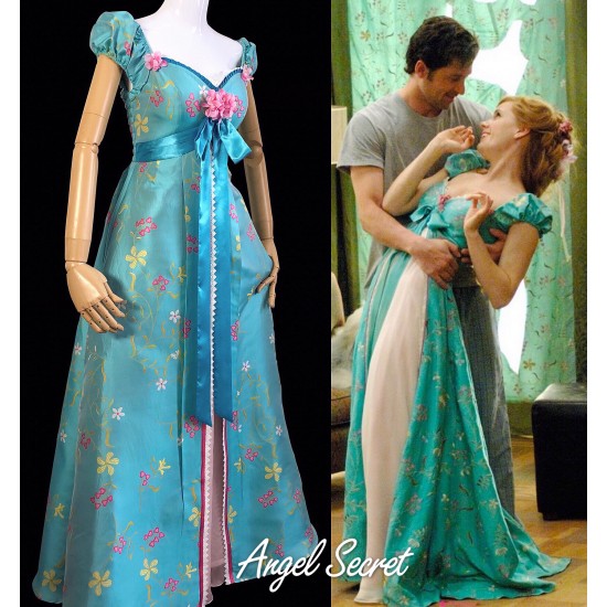 J234 women curtain dress Giselle cosplay from Enchanted TEAL PRINCESS ...