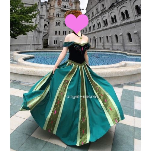 P380 Cosplay Frozen Anna Princess Costume Women Full Set Shirtcorsetskirt 4704