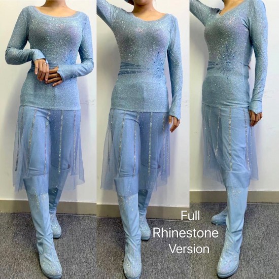 j886 Frozen2 Elsa dress costume new rhinestone version