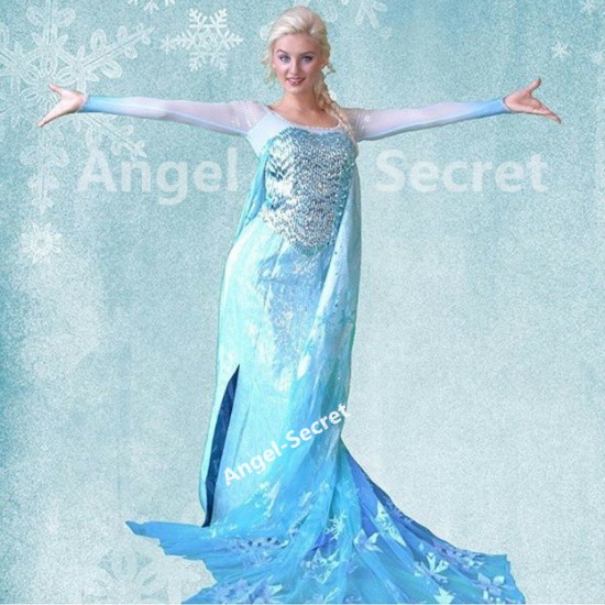 J888  women Elsa Cosplay Costumes