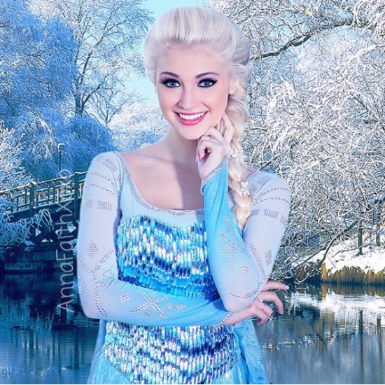 J888  women Elsa Cosplay Costumes