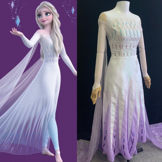 J908 Frozen2 Elsa dress costume show yourself five spirit