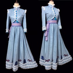 J995 OLAF'S FROZEN ADVENTURE Anna dress embroidery version