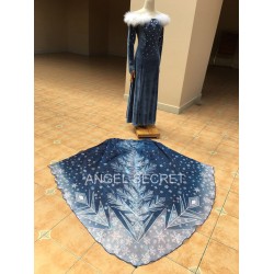 J997 OLAF'S FROZEN ADVENTURE Elsa dress Short Cape version (150CM)