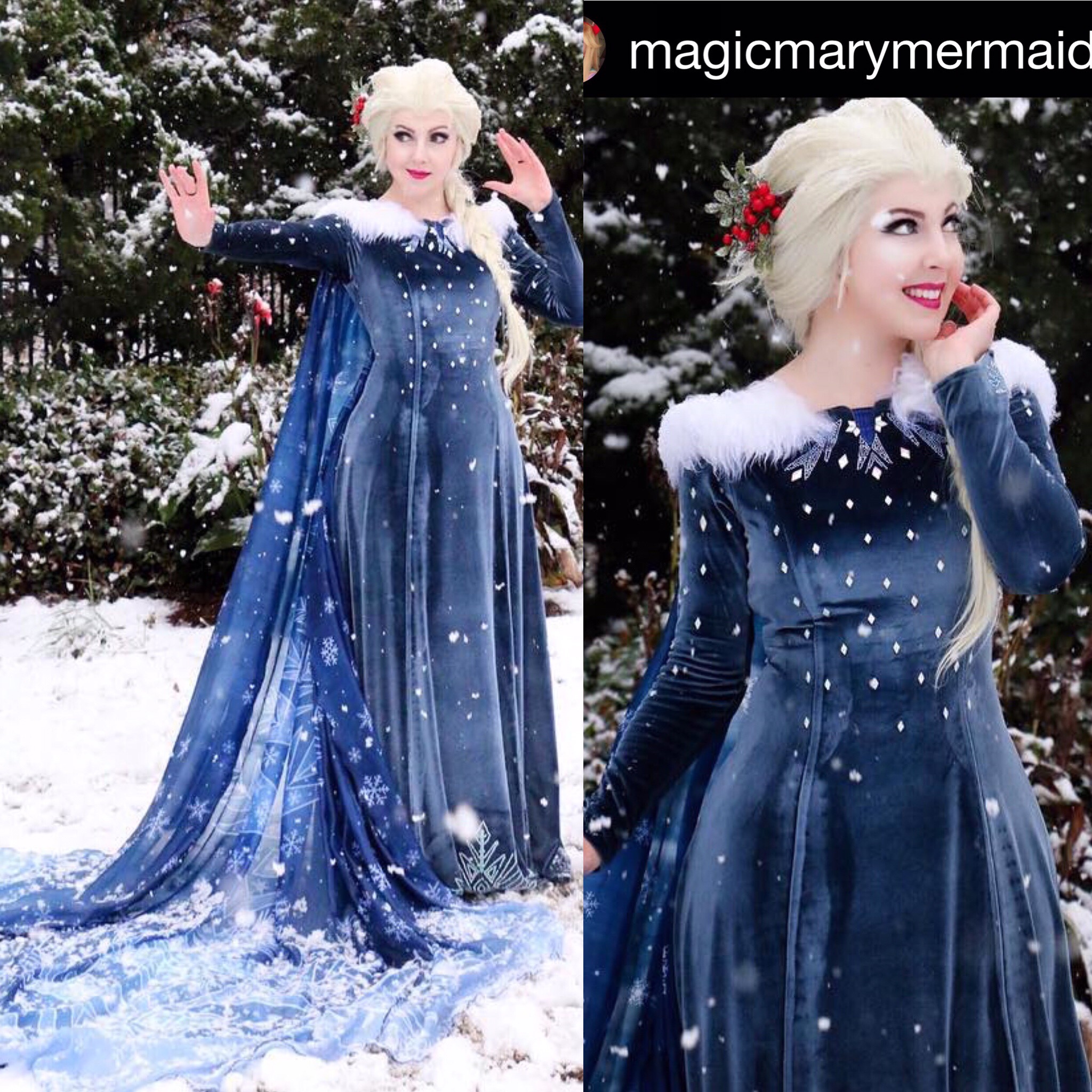 Frozen 2 Olaf's Frozen Adventure Elsa Kid Dress with Cloak Cosplay Child Costume 