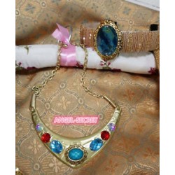 JL01 jasmine new headband and necklace gold cosplay accessories