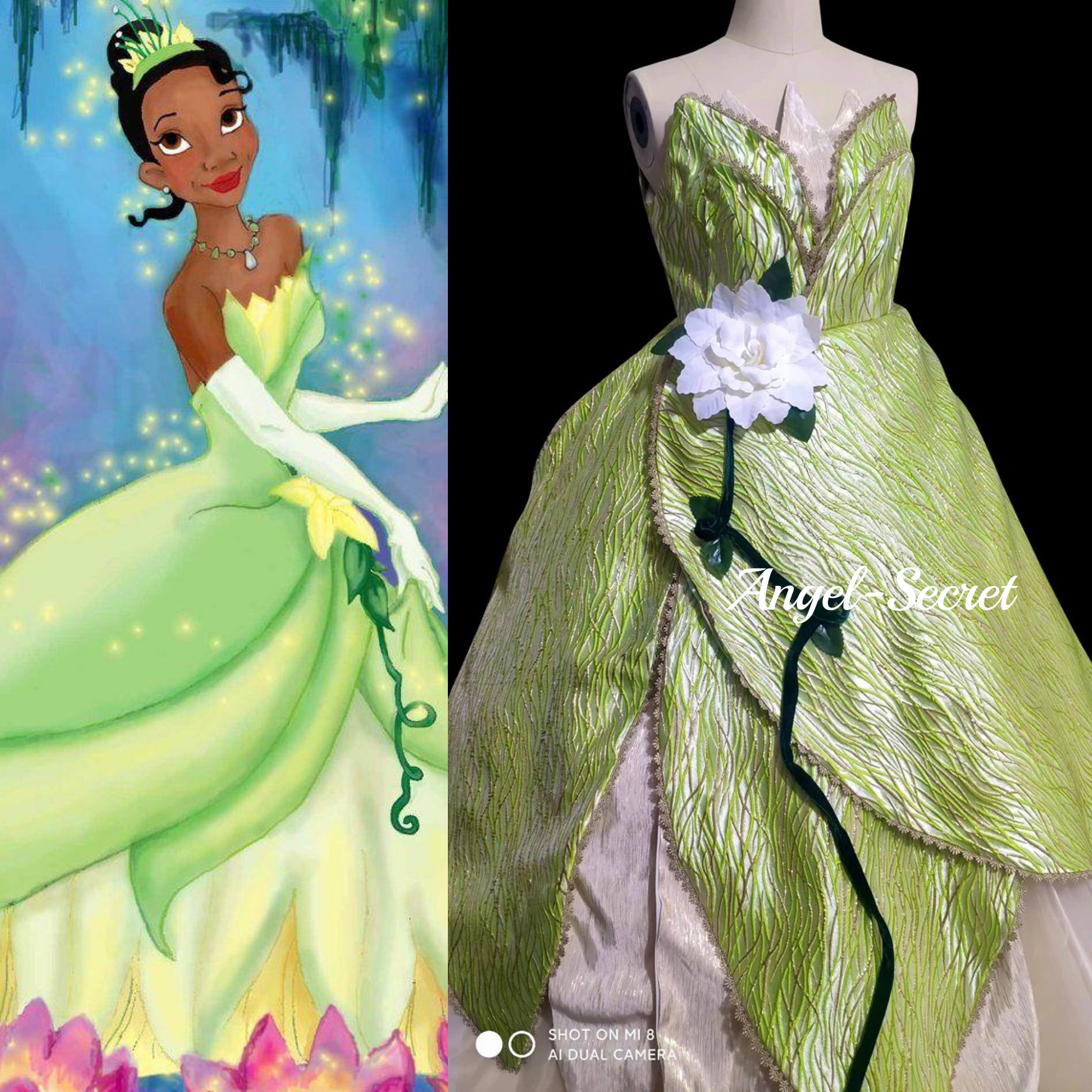 the princess and the frog tiana green dress