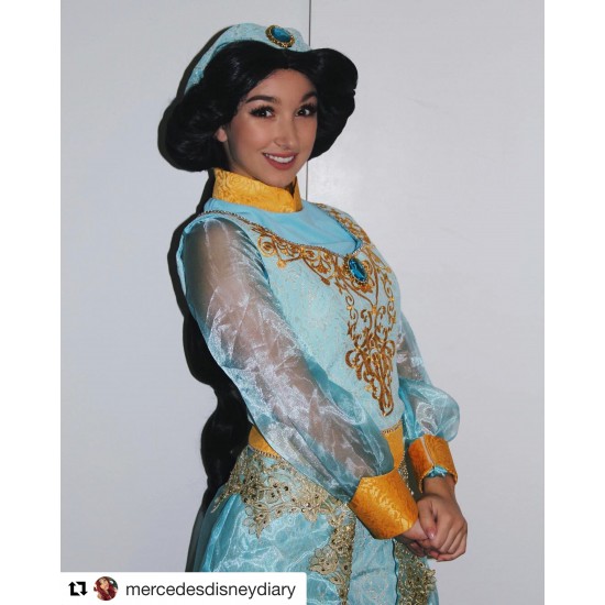 P075 Jasmine costume movie cosplay princess party long sleeves custom made