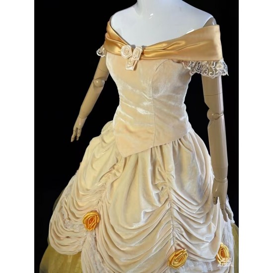 P114 Belle Ball Gown Cosplay Costume Inspired by Beauty and the Beast