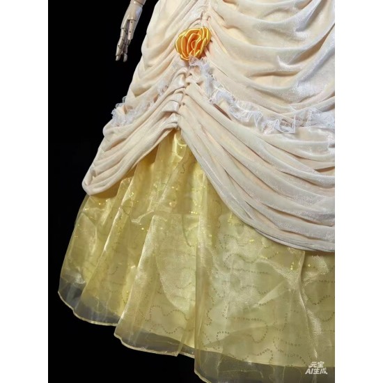 P114 Belle Ball Gown Cosplay Costume Inspired by Beauty and the Beast