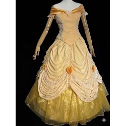 P114 Belle Ball Gown Cosplay Costume Inspired by Beauty and the Beast