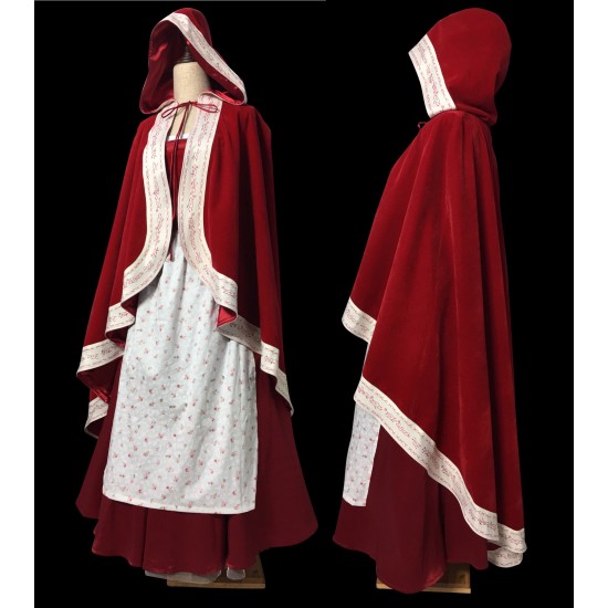 P117 Live action 2017 Belle Beauty and the beast cape cloak and dress full set