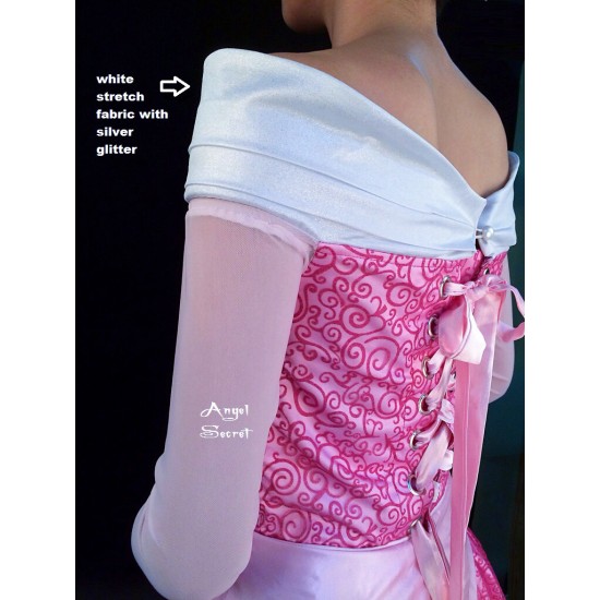 P140 COSPLAY Dress Princess sleeping beauty pink Costume Aurora women adult