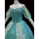 P157 New Little Mermaid Aqua Custom gown princess Ariel teal sequins shel