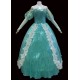 P157 New Little Mermaid Aqua Custom gown princess Ariel teal sequins shel