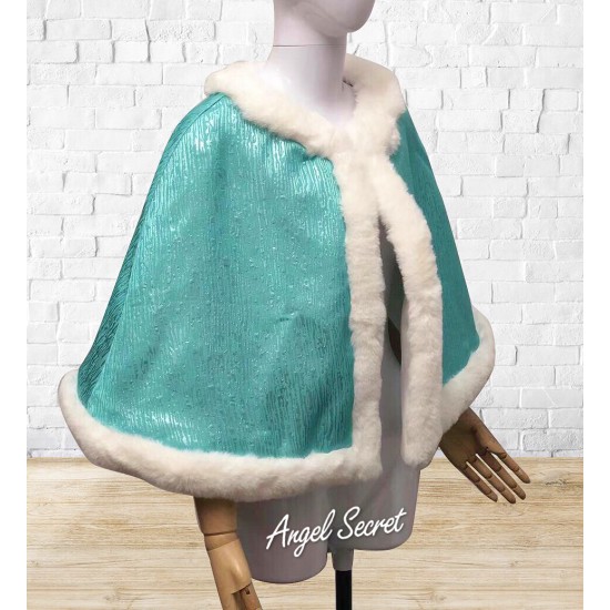 P178 Ariel teal sequins gown park version with swarovski brooch green version