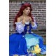 P179 Ariel doll version costume shirt+corset+skirt+Hair bow