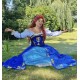 P179 Ariel doll version costume shirt+corset+skirt+Hair bow