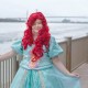 P181 Movies Cosplay Costume movie pink Ariel princess dress