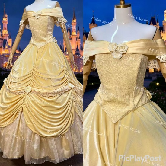 P206  New Belle Ball Gown Cosplay Costume Inspired by Beauty and the Beast