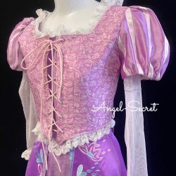 P244 Tangled Rapunzel Cosplay Costume women Princess dress cosplay