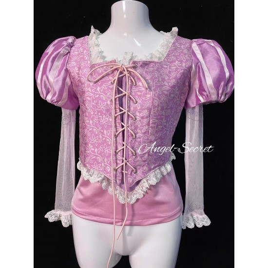 P244 Tangled Rapunzel Cosplay Costume women Princess dress cosplay