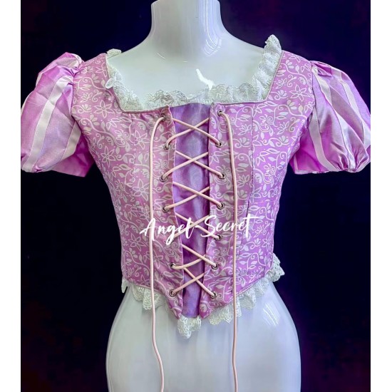 P244 Tangled Rapunzel Cosplay Costume women Princess dress cosplay