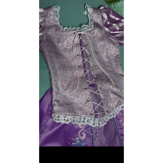 P255 Tangled Rapunzel Cosplay Costume women Princess dress cosplay