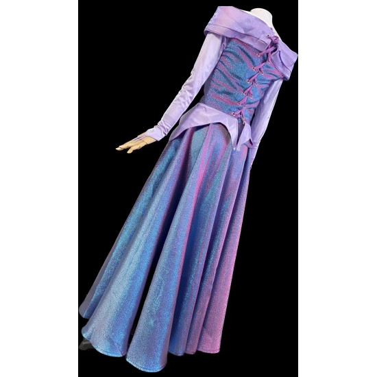 P358 COSPLAY Dress Princess sleeping beauty pink Costume Aurora women adult park Halloween 