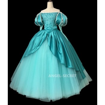 P395 Ariel mermaid Cosplay Costume Dress tailor made women princess green gown