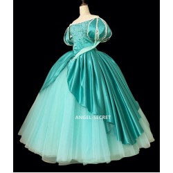 P395 Ariel mermaid Cosplay Costume Dress tailor made women princess green gown