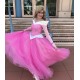 P945 COSPLAY iridescent PINK Dress Princess sleeping beauty Costume Aurora women