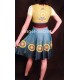 J525 Anna costume frozen fever women cosplay one piece ice skating dress casual