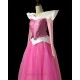 P945 COSPLAY iridescent PINK Dress Princess sleeping beauty Costume Aurora women