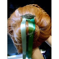 CM10 FROZEN Princess ANNA CORONATION Cosplay HAIR WIG Resin CROWN Ribbons COMB