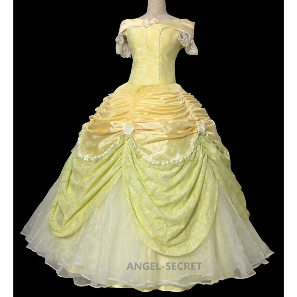P102 COSPLAY beauty and beast princess belle Costume tailor made puffy ...