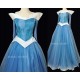 P940 COSPLAY  blue Dress Princess sleeping beauty Costume Aurora women