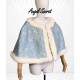 C259 COSPLAY Princess Cinderella furry blue park version cape winter blue silver