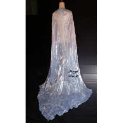 CL28 park version light blue shiny and snow pattern cape