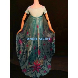 CL30 green cape 1.3 meter long frozen fever elsa