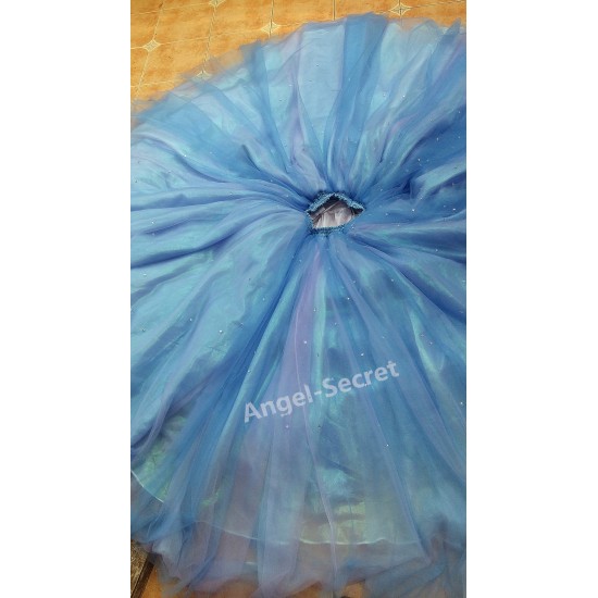 S343 cinderella gradient skirt, purple, blue, light blue