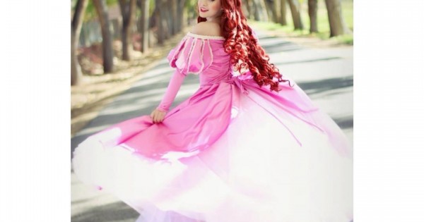 P390 Ariel mermaid Cosplay Costume Dress tailor made women princess ...