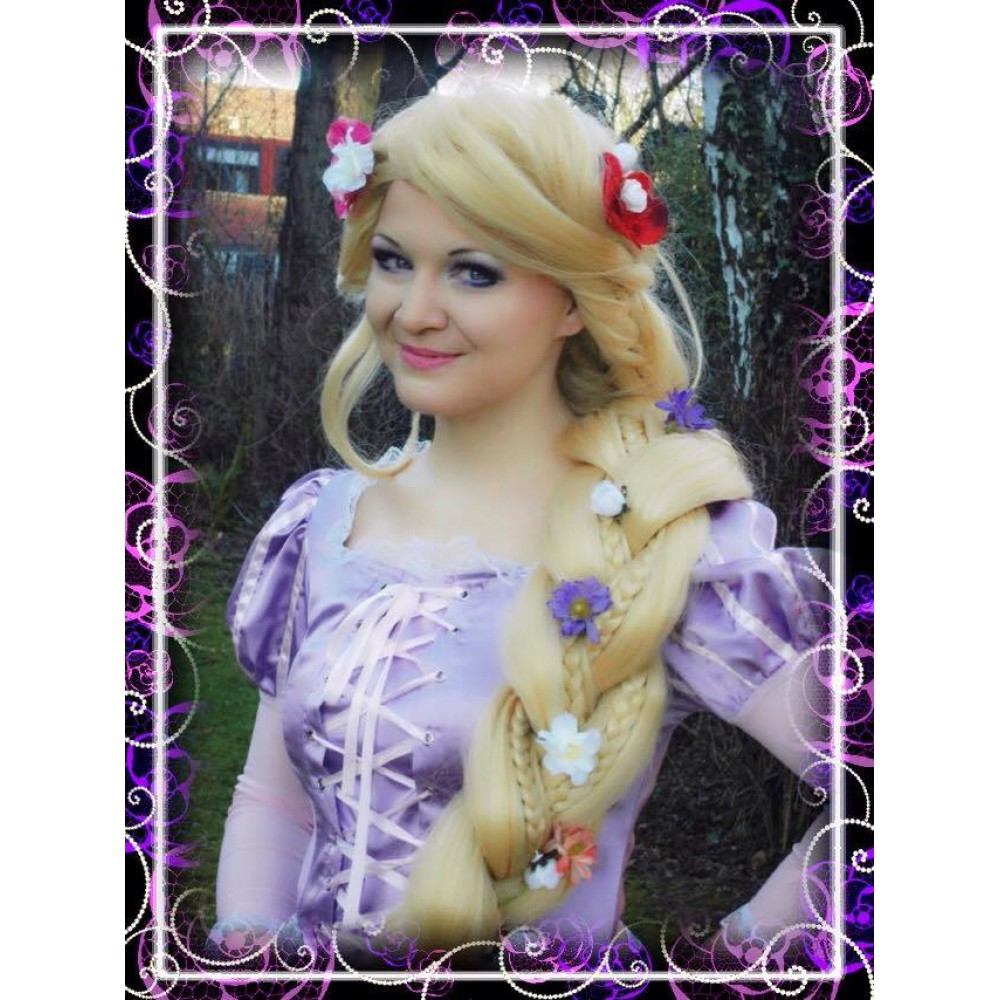 Wg41 Tangled Rapunzel Cosplay Adult Costume Women Wig Extra Long Extra Thick 