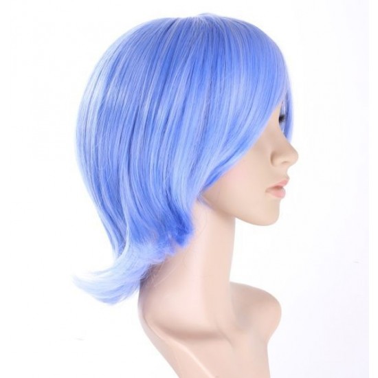 Wg56 Wig For Inside Out Cosplay Sadness Blue Short Hair Women Adult